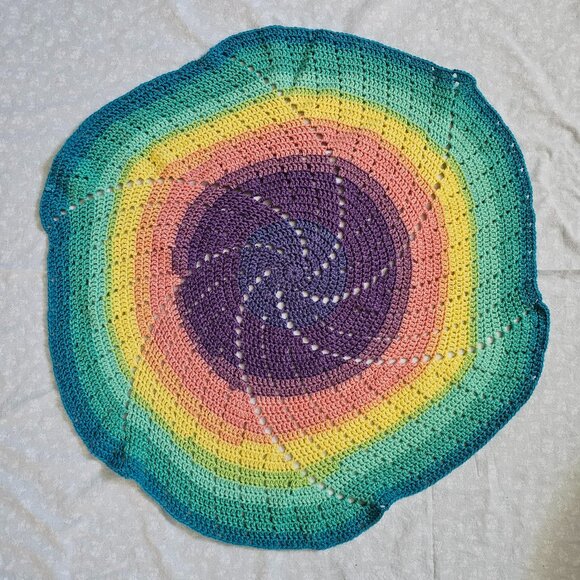 New Soft Pastel Multi Color - Crochet Pet Blanket - Picture 1 of 2